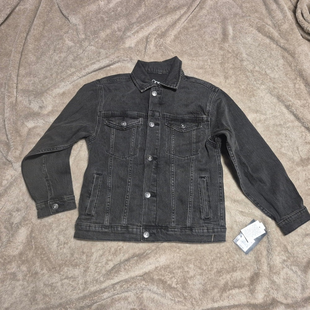 Art Class Black Denim Trucker Jacket Size M 8 Washed Black Jean Jacket NWT